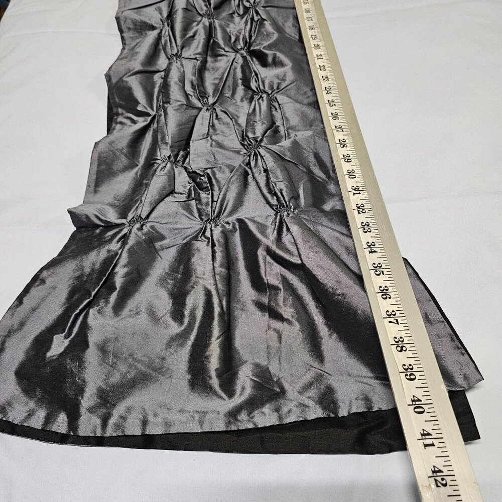 Richard K Tsao Ruched Satin Stole Gray Wrap - Picture 8 of 10